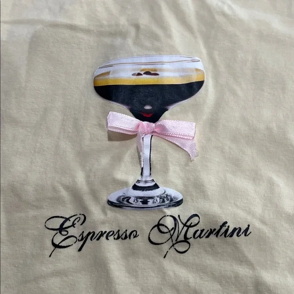 Theory Cream Tee! Super cute and fun shirt - Picture 2 of 4